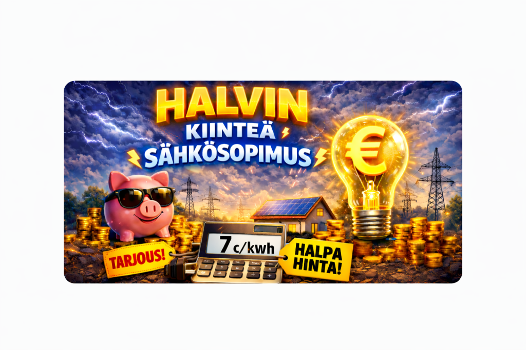 Halvin kiinteä sähkösopimus