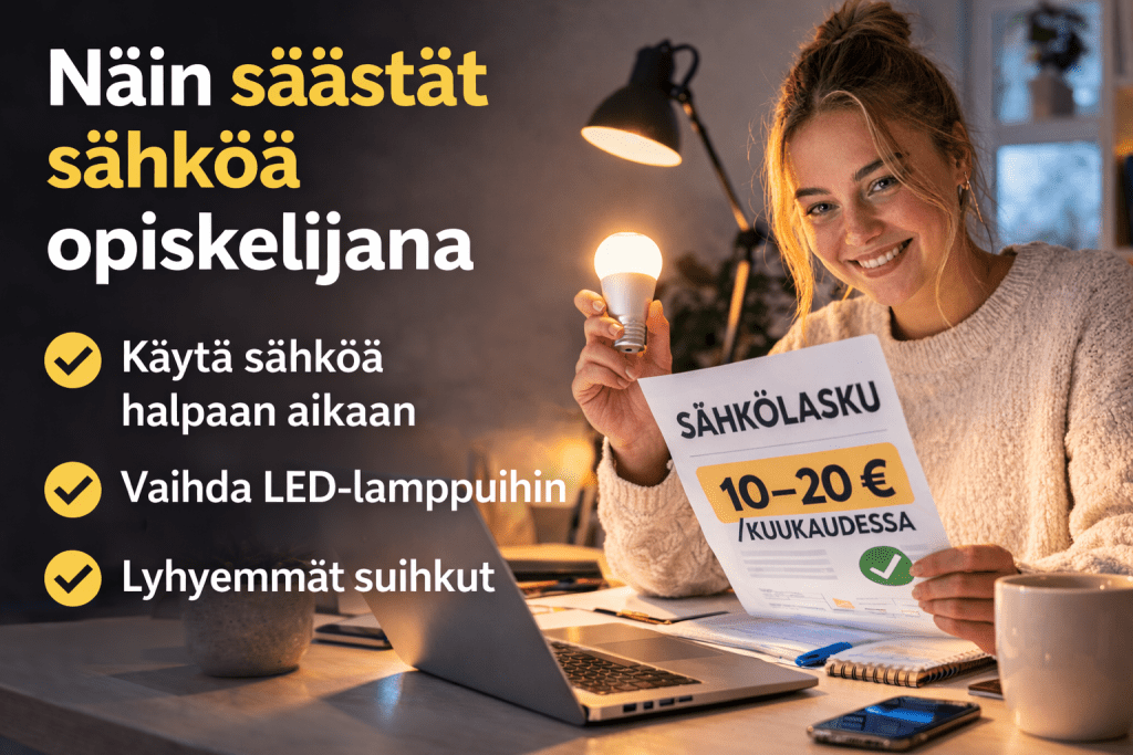 Paras sähkösopimus opiskelijalle