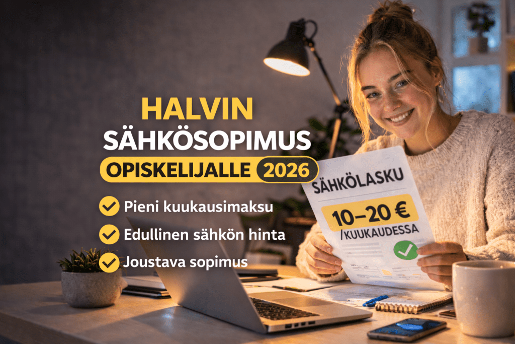 Paras sähkösopimus opiskelijalle