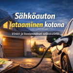 Sähköauton lataaminen kotona