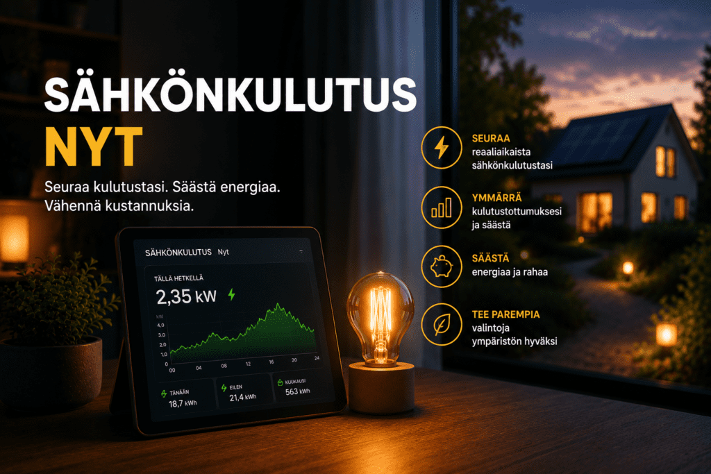 Sähkön kulutus nyt