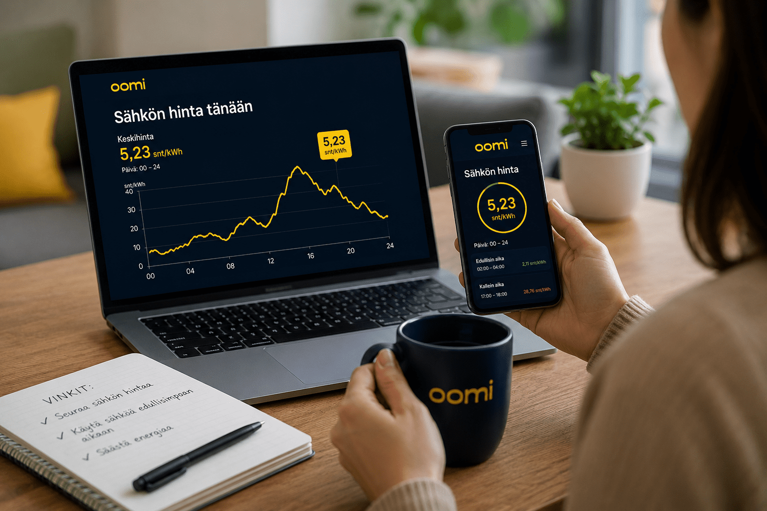 sähkön hinta oomi