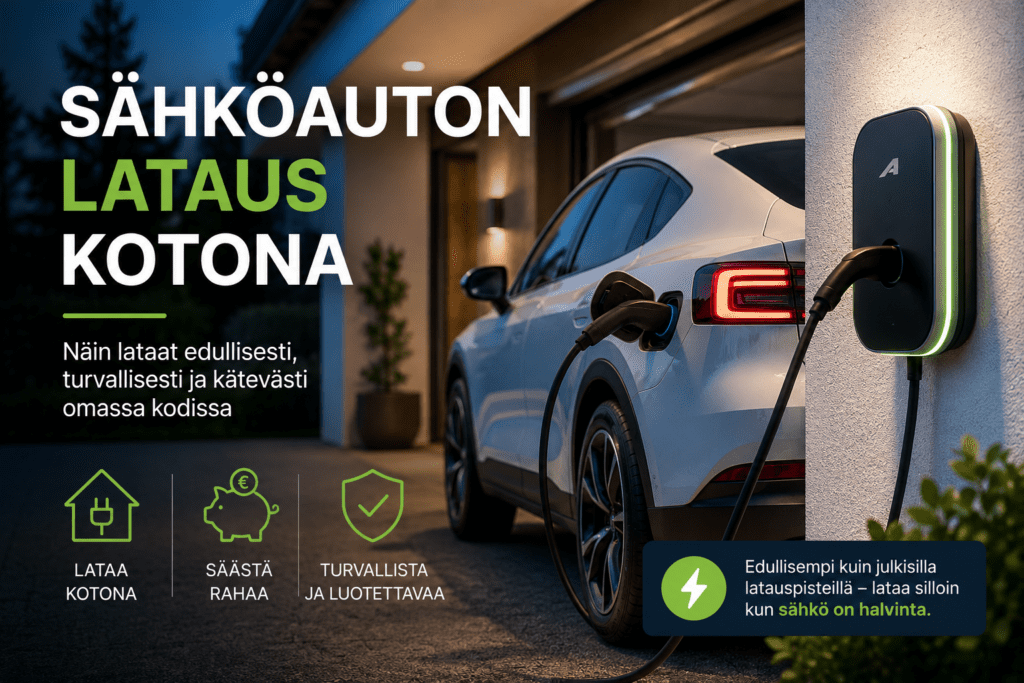 Sähköauton lataus kotona