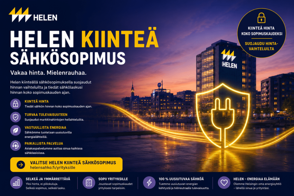 Helen kiinteä sähkösopimus