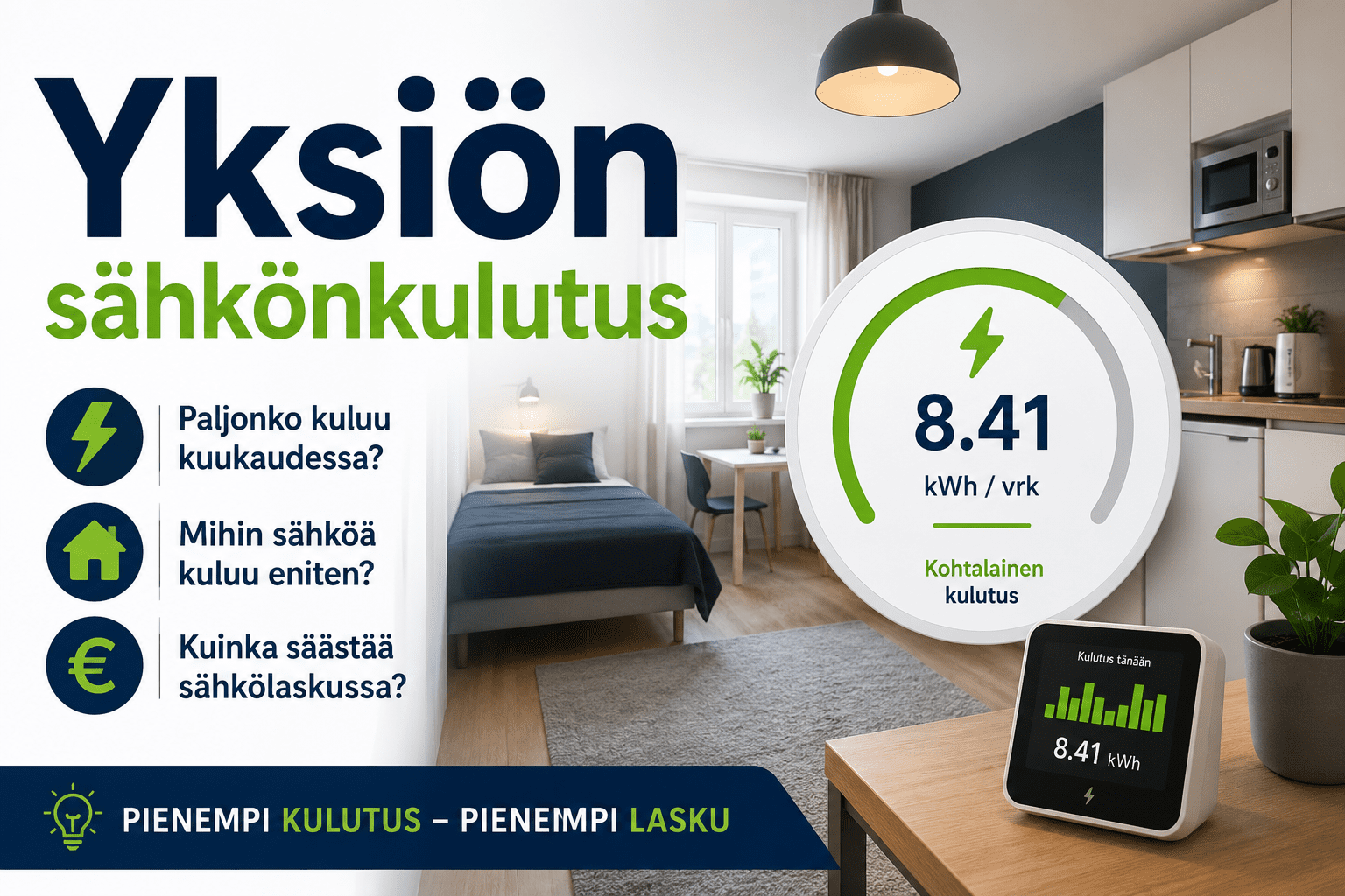Yksiön sähkönkulutus