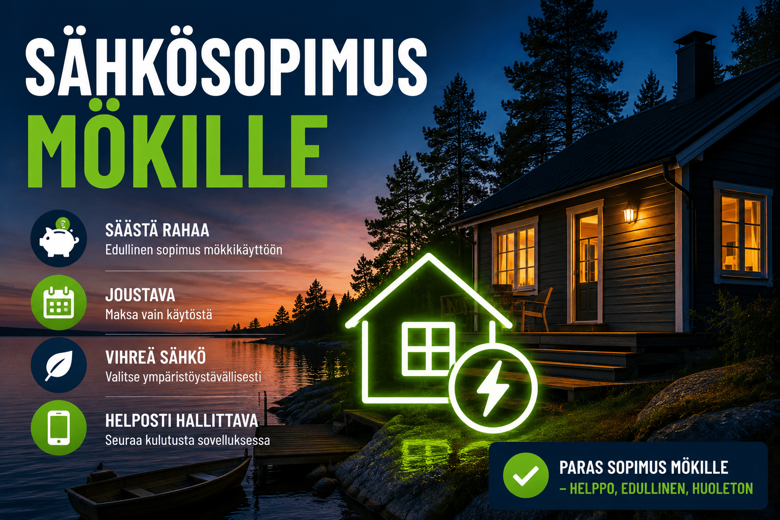 Sähkösopimus mökille