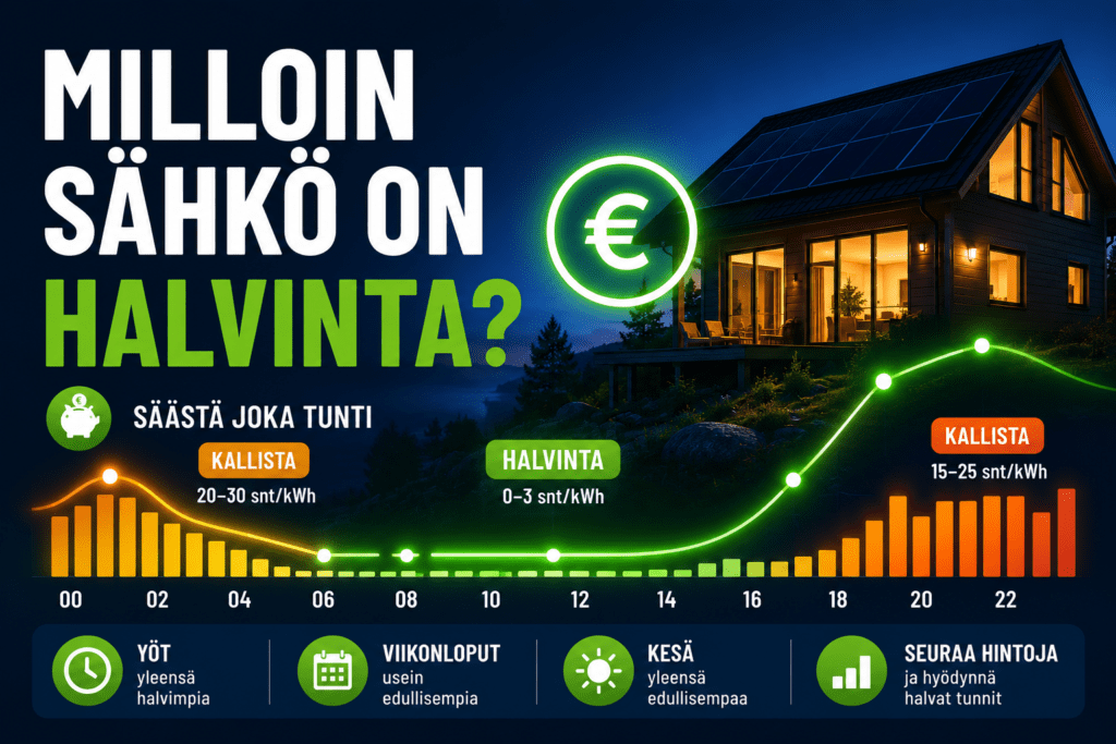 Milloin sähkö on halvinta