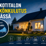 Omakotitalon sähkönkulutus päivässä