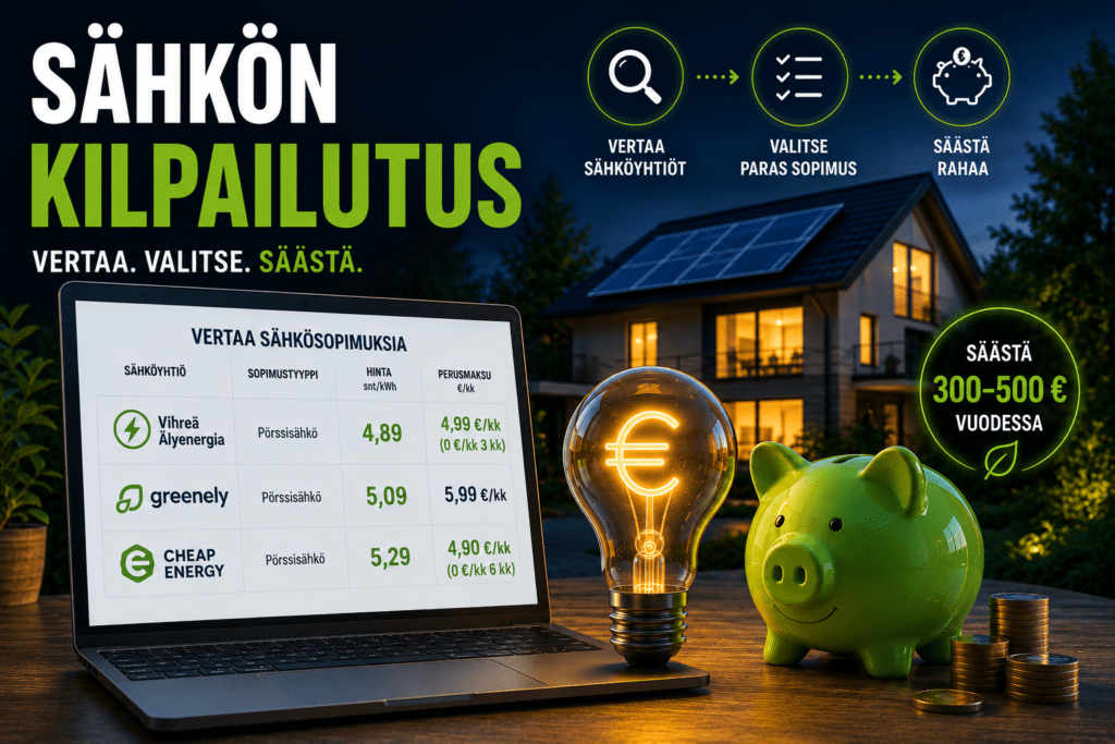 Sähkön Kilpailutus 2026 – Täydellinen Opas Säästämiseen
