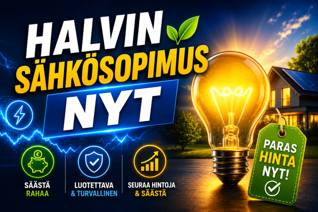Halvin sähkösopimus nyt