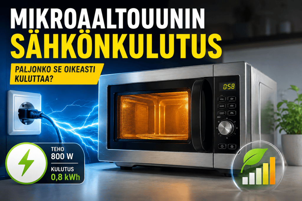 Mikroaaltouunin sähkönkulutus