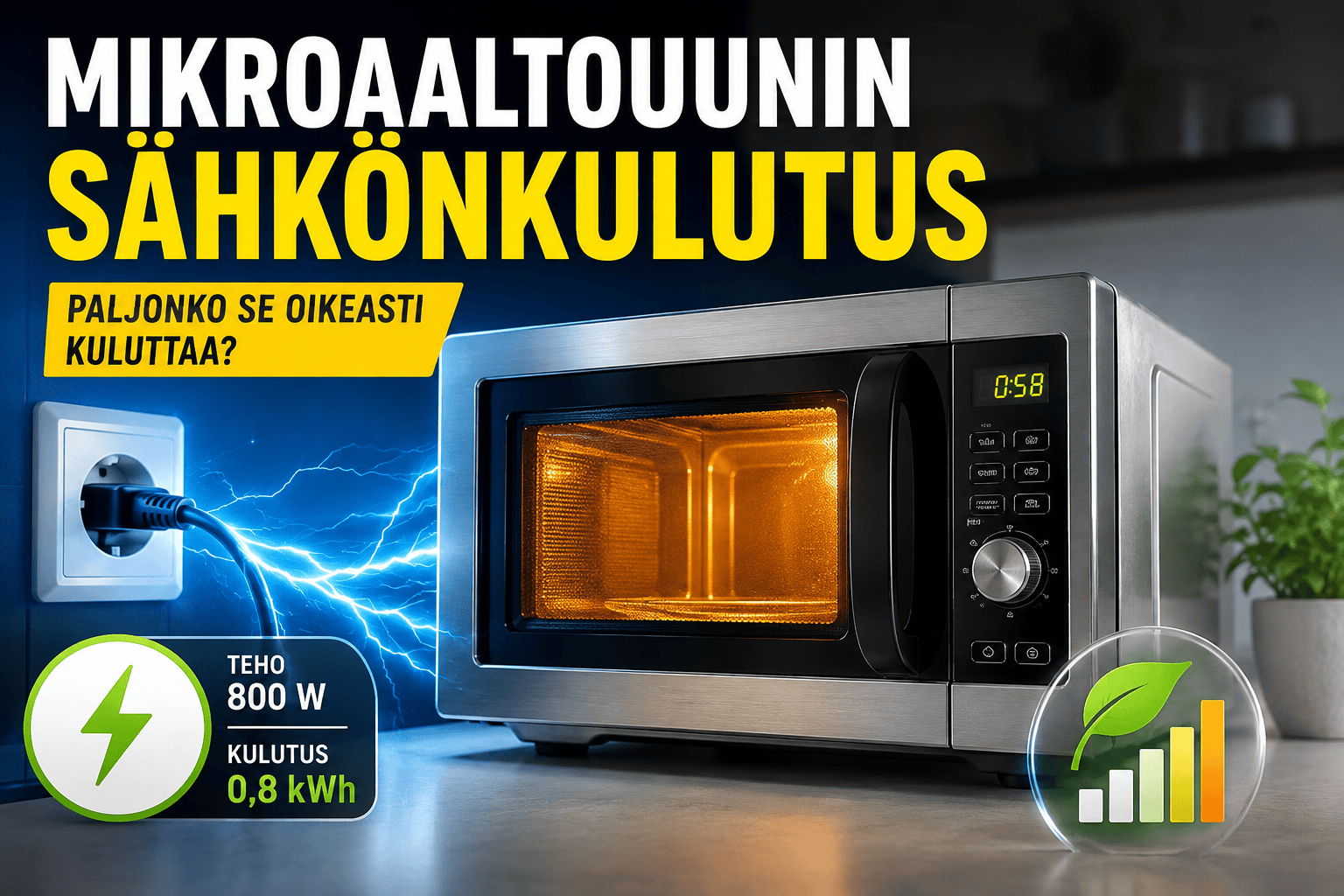 Mikroaaltouunin sähkönkulutus