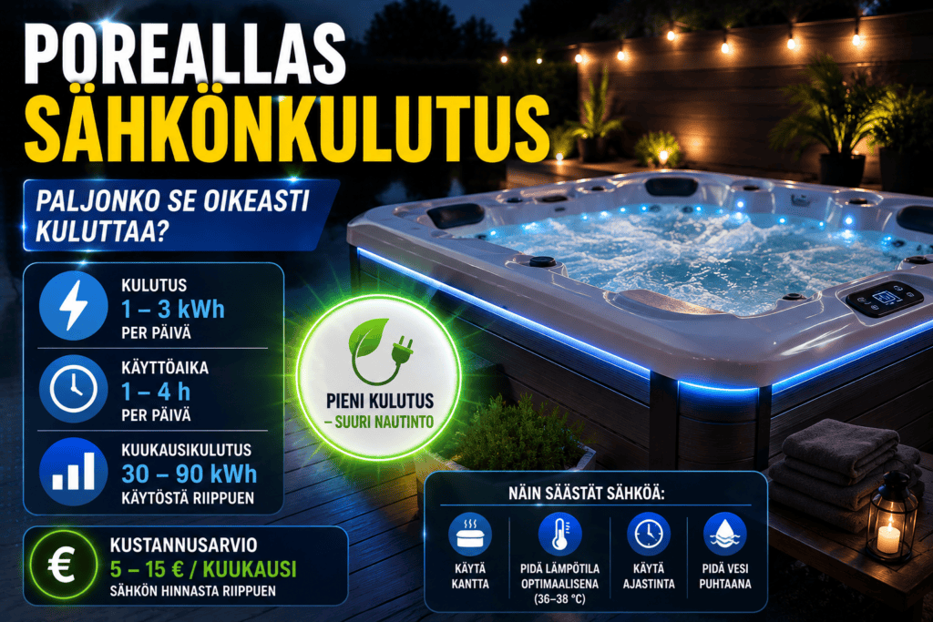Poreallas sähkönkulutus