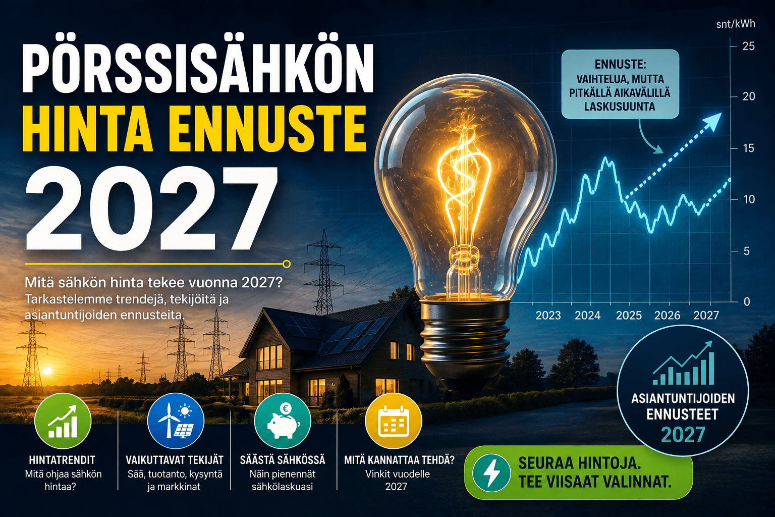 Pörssisähkön hinta ennuste